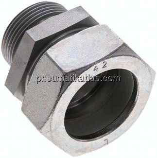 Gerade Schneidringverschr. G 1-1/4"-42 L (M52x2), Stahl verzinkt