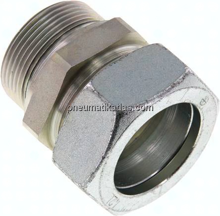Gerade Schneidringverschr. G 1-1/2"-42 L (M52x2), Stahl verzinkt