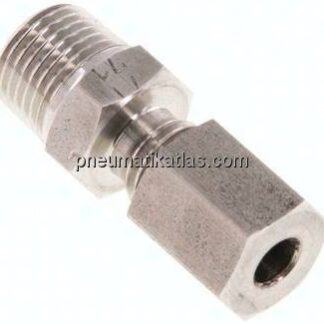 Gerade Schneidringverschr. R 1/8"-4 LL (M8x1), 1.4571