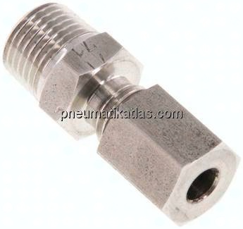 Gerade Schneidringverschr. R 1/8"-4 LL (M8x1), 1.4571
