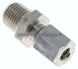Gerade Schneidringverschr. R 1/4"-6 L (M12x1,5), Stahl verzinkt