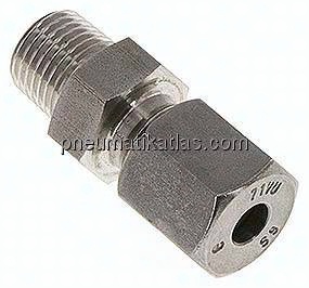 Gerade Schneidringverschr. R 1/4"-6 S (M14x1,5), 1.4571