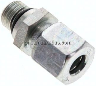 Gerade Schneidringverschr. UNF 7/16"-20-8 L (M14x1,5), Stahl verzinkt
