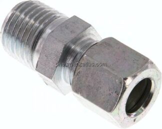 Gerade Schneidringverschr. R 1/4"-8 LL (M12x1), Stahl verzinkt