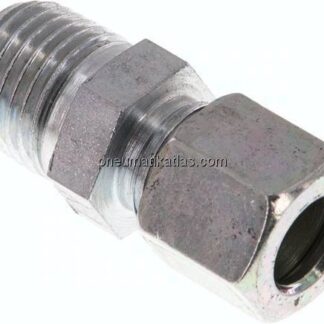Gerade Schneidringverschr. R 1/4"-8 LL (M12x1), Stahl verzinkt