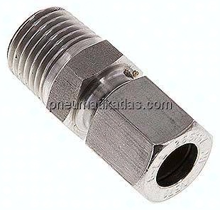 Gerade Schneidringverschr. R 1/4"-8 LL (M12x1), 1.4571