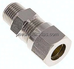 Gerade Schneidringverschr. 8 LL (M12x1)-R 1/8", Messing vernickelt
