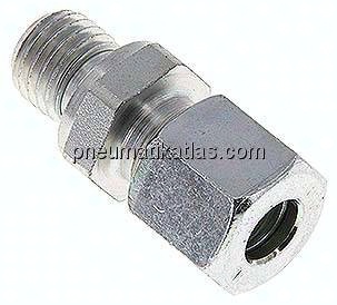 Gerade Schneidringverschr. M 12x1,5-8 L (M14x1,5), Stahl verzinkt