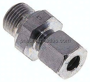 Gerade Schneidringverschr. M 16x1,5-8 L (M14x1,5), Stahl verzinkt