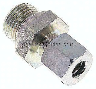 Gerade Schneidringverschr. M 18x1,5-8 L (M14x1,5), Stahl verzinkt