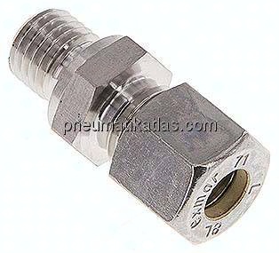 Gerade Schneidringverschr. M 12x1,5-8 L (M14x1,5), Klemmring 1.4571 (NC)