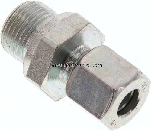 Gerade Schneidringverschr. G 3/8"-8 L (M14x1,5), Stahl verzinkt