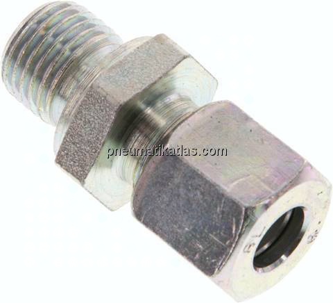 Gerade Schneidringverschr. G 1/4"-8 L (M14x1,5), Stahl verzinkt