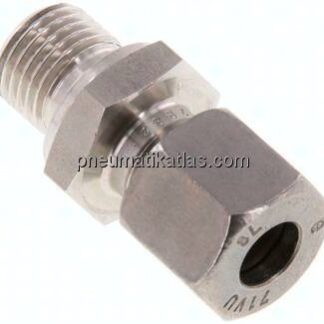 Gerade Schneidringverschr. G 1/4"-8 L (M14x1,5), 1.4571