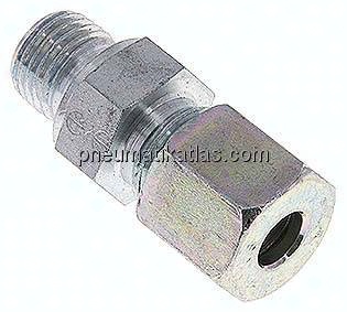 Gerade Schneidringverschr. M 14x1,5-8 S (M16x1,5), Stahl verzinkt