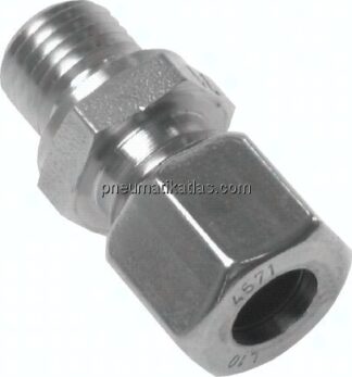 Gerade Schneidringverschr. M 22x1,5-12 L (M18x1,5), Klemmring 1.4571 (NC)