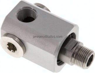 Drehverteiler G 3/8"(AG)-4x G 3/8"(IG, 3x verschlossen)