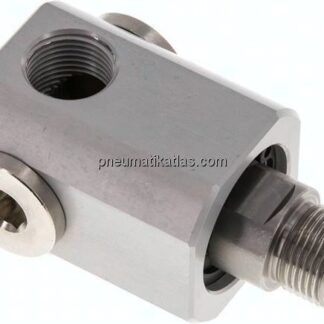 Drehverteiler G 3/8"(AG)-4x G 3/8"(IG, 3x verschlossen)