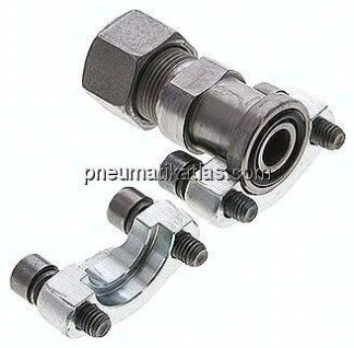 Gerade Flanschverschraubung 1/2"-SAE (3000 PSI), 16 S (M24x1,5)