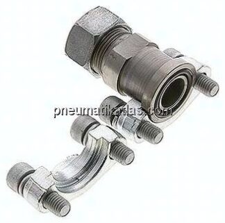Gerade Flanschverschraubung 3/4"-SAE (3000 PSI), 22 L (M30x2)