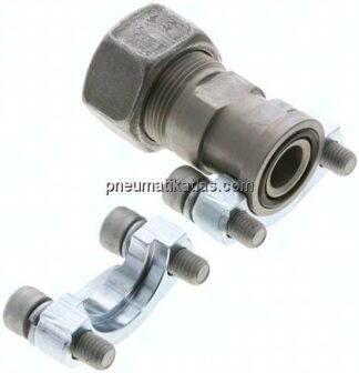 Gerade Flanschverschraubung 3/4"-SAE (3000 PSI), 25 S (M36x2)