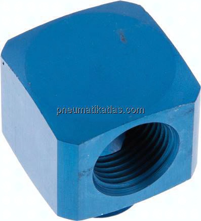 90°-Winkel G 1/2"(IG)-G 1/2"(AG), Aluminium