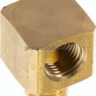 90°-Winkel G 1/4"(IG)-G 1/4"(AG), Messing