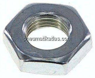 Sechskant-Gegenmutter M 10x1, Stahl verzinkt