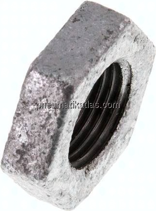 Gegenmutter Rp 1/2", Temperguss verzinkt