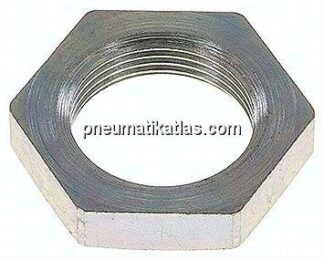 Sechskant-Gegenmutter M 16x1,5, Stahl verzinkt