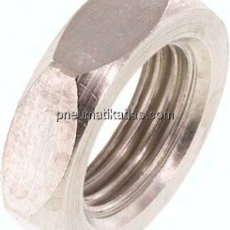 Gegenmutter G 1/8", Messing vernickelt