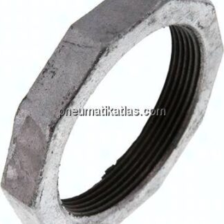 Gegenmutter Rp 2-1/2", Temperguss verzinkt