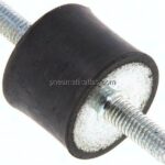 Gummi-Metall-Puffer (Typ A) 25x20mm, M 6(AG)/M 6(AG), Stahl verzinkt