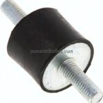 Gummi-Metall-Puffer (Typ A) 30x25mm, M 8(AG)/M 8(AG), Stahl verzinkt
