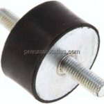 Gummi-Metall-Puffer (Typ A) 40x20mm, M 8(AG)/M 8(AG), Stahl verzinkt