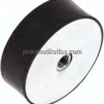 Gummi-Metall-Puffer (Typ C) 75x25mm, M 12(IG)/M 12(IG), Stahl verzinkt