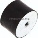 Gummi-Metall-Puffer (Typ C) 75x50mm, M 12(IG)/M 12(IG), Stahl verzinkt