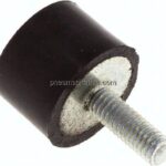 Gummi-Metall-Puffer (Typ D) 15x10mm, M 4(AG)/Gummi, Stahl verzinkt