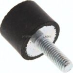 Gummi-Metall-Puffer (Typ D) 20x15mm, M 6(AG)/Gummi, Stahl verzinkt