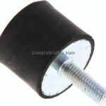 Gummi-Metall-Puffer (Typ D) 25x20mm, M 6(AG)/Gummi, Stahl verzinkt