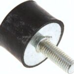 Gummi-Metall-Puffer (Typ D) 30x20mm, M 8(AG)/Gummi, Stahl verzinkt