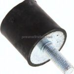 Gummi-Metall-Puffer (Typ D) 30x30mm, M 8(AG)/Gummi, Stahl verzinkt