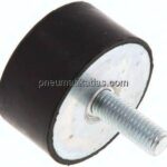 Gummi-Metall-Puffer (Typ D) 40x20mm, M 8(AG)/Gummi, Stahl verzinkt