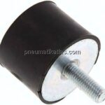 Gummi-Metall-Puffer (Typ D) 40x30mm, M 8(AG)/Gummi, Stahl verzinkt
