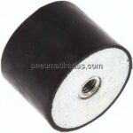 Gummi-Metall-Puffer (Typ E) 40x30mm, M 8(IG)-Gummi, Stahl verzinkt