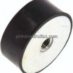 Gummi-Metall-Puffer (Typ E) 50x20mm, M 10(IG)-Gummi, Stahl verzinkt