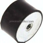 Gummi-Metall-Puffer (Typ E) 50x30mm, M 10(IG)-Gummi, Stahl verzinkt