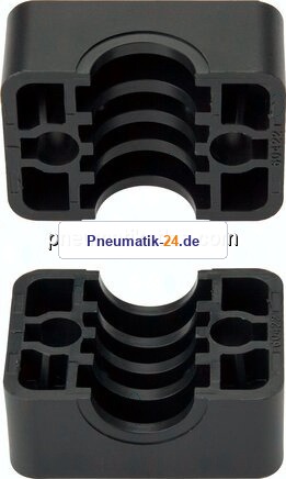 Klemmbackenpaar 6mm, Baugröße 0, leichte Baureihe (nur eine seitliche Befestigungsbohrung) Polypropy