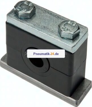 Rohrschelle (Elastomereinsatz) 26,9mm, Baugröße 3, schwere Baureihe