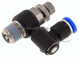 Drosselrückschlagventil R 1/4"-6mm, abluftregelnd